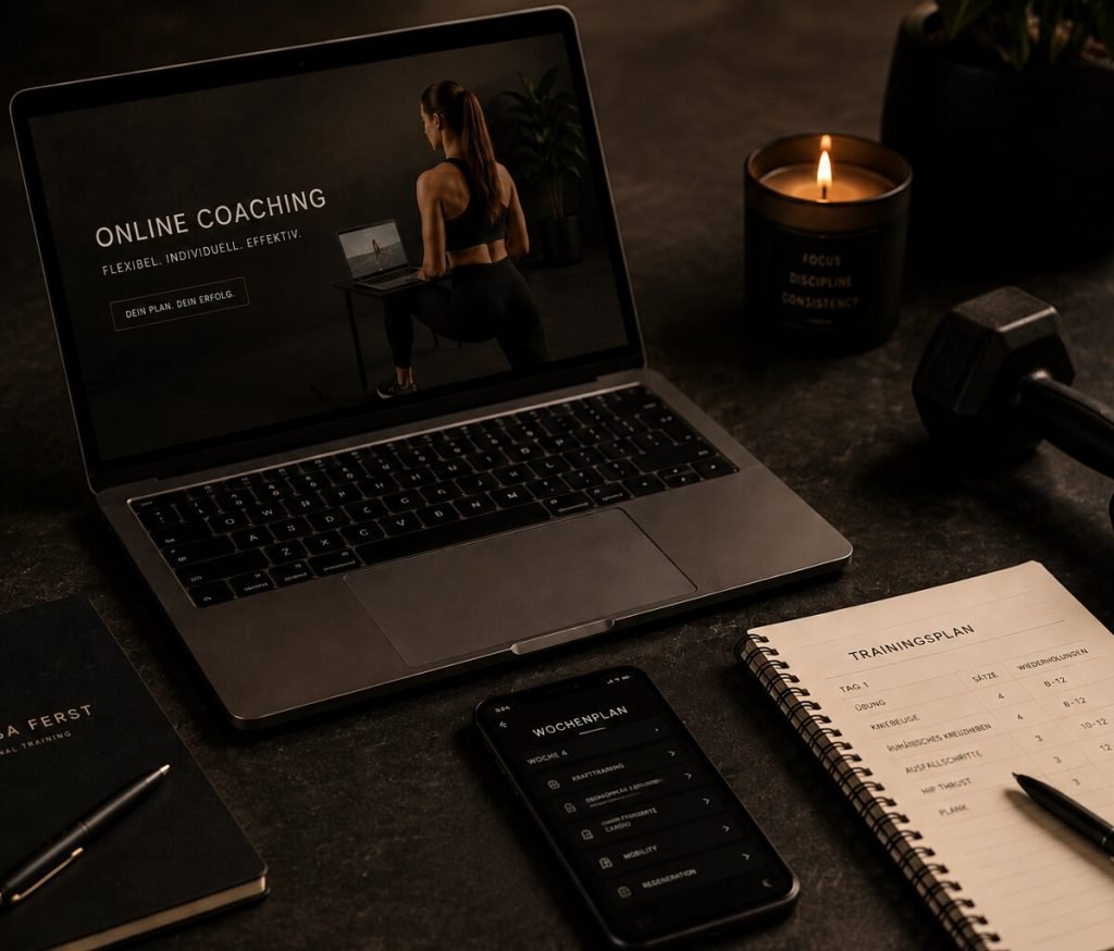 Laptop mit Online Personal Training